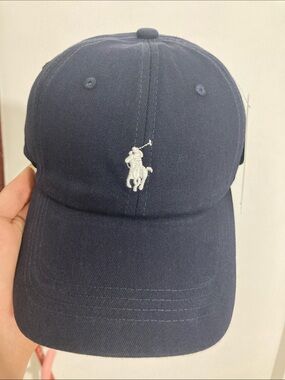 Polo by Ralph Lauren Navy Baseball Cap with White Pony